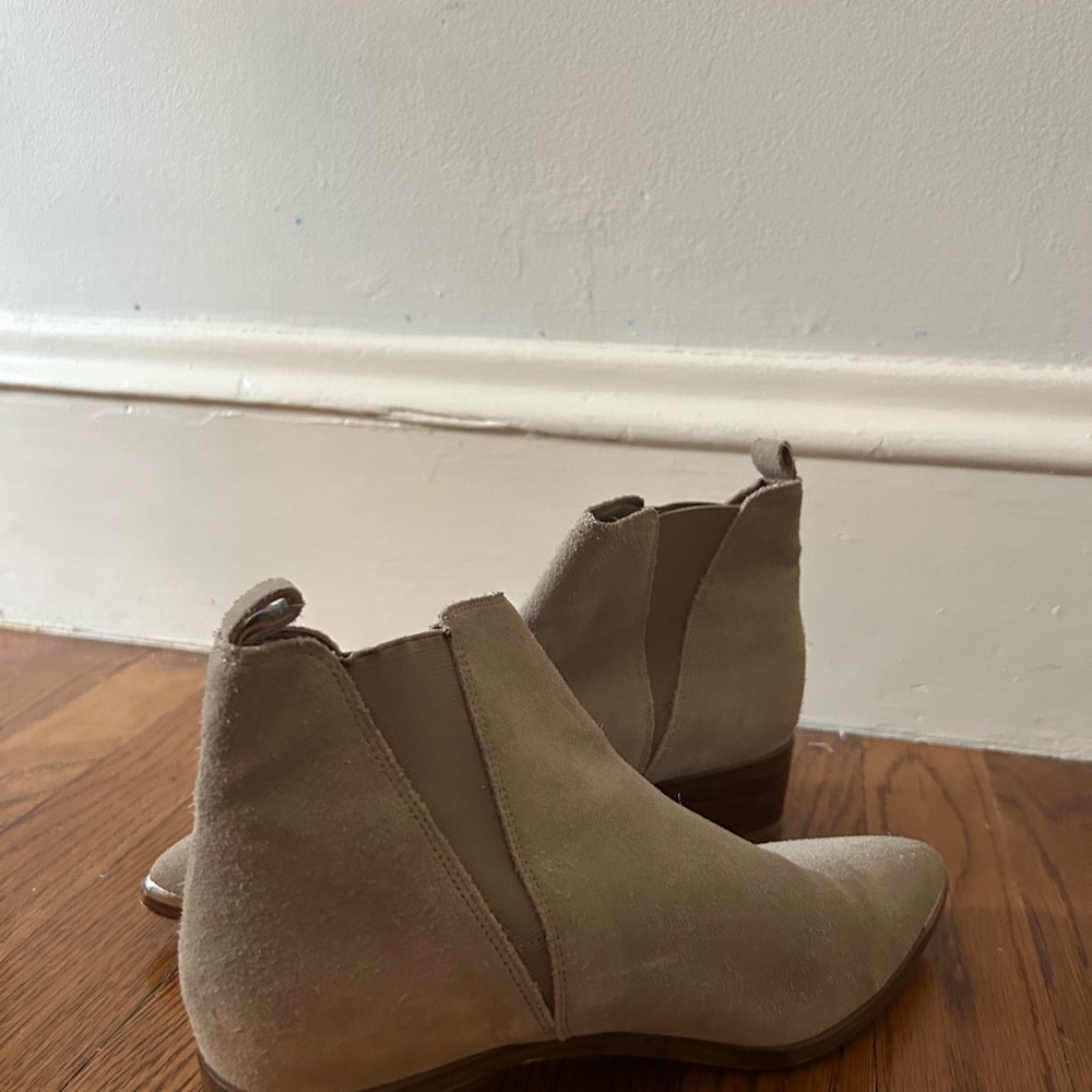 Marc Fisher Taupe Suede Ankle Booties